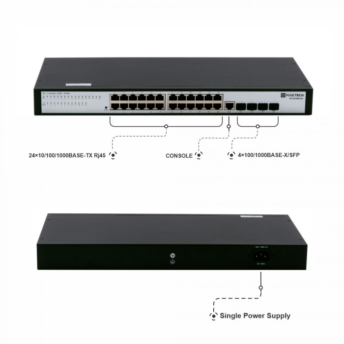 Управляемый коммутатор уровня L2 PXT-S2780G-24T