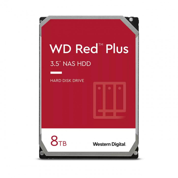 Жесткий диск WD Red Plus 8TB WD80EFPX 256 Mb, SATA III 5400 rpm