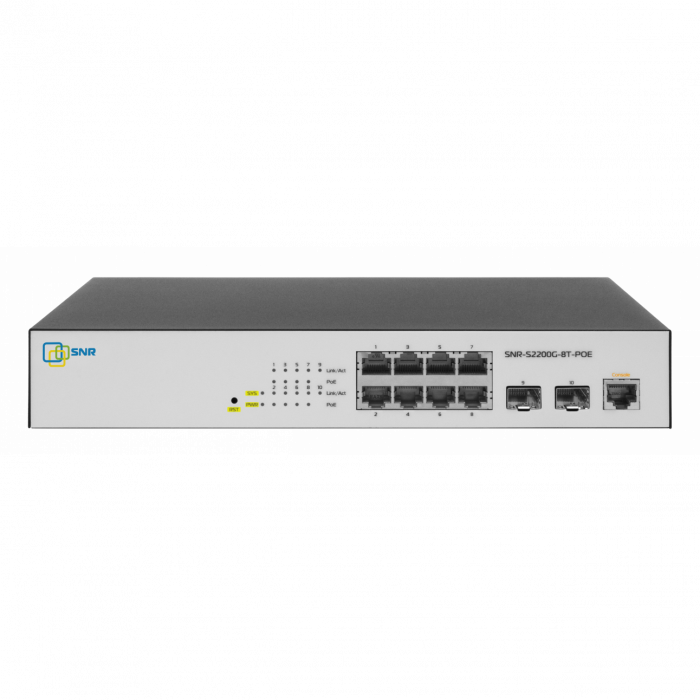 Управляемый POE коммутатор уровня 2 SNR-S2200G-8T-POE