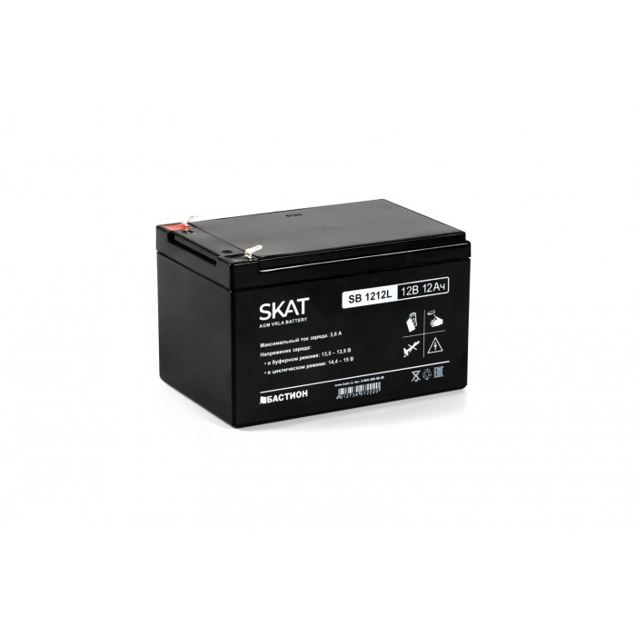 АККУМУЛЯТОР СВИНЦОВО-КИСЛОТНЫЙ SKAT SB 12В 12Ач L