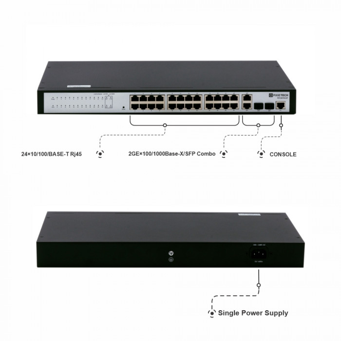 Управляемый коммутатор уровня L2 PXT-S2755G-24T