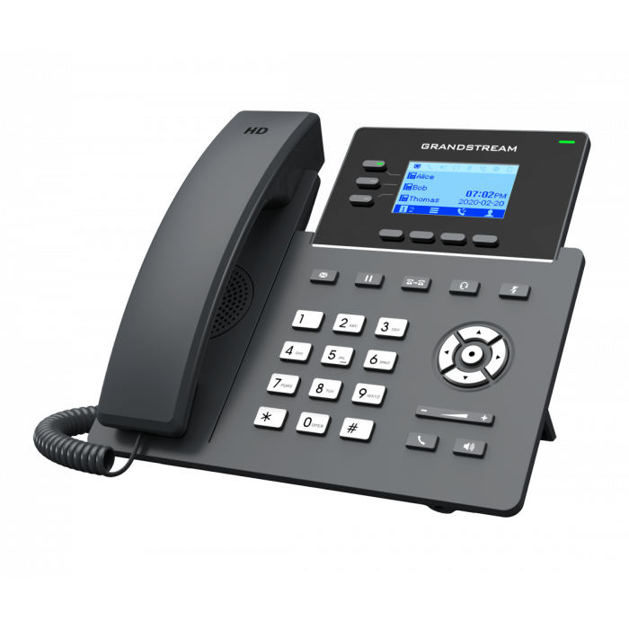 IP телефон Grandstream GRP2603P (PoE, блок питания не входит в комплект). 6 SIP аккаунтов, 3 линии, есть подсветка экрана, (1GbE)Gigabit Ethernet