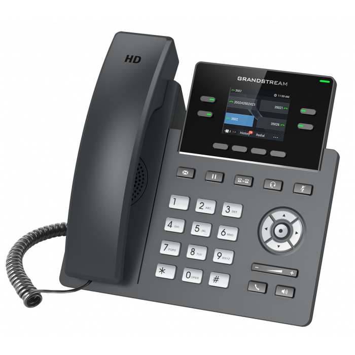 Grandstream GRP2612 (без PoE) - IP телефон. 2 SIP аккаунта, 4 линии, цветной LCD