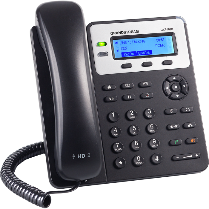 Grandstream GXP1625 - IP телефон. 2 SIP аккаунта, 2 линии, есть подсветка экрана, PoE
