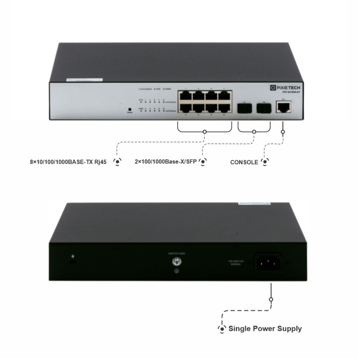 Управляемый коммутатор уровня L2 PXT-S2780G-8T
