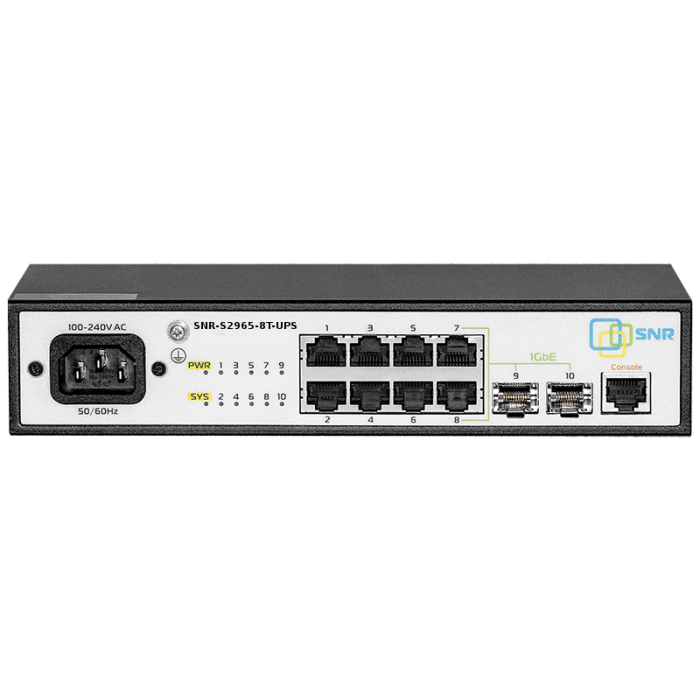 Управляемый коммутатор уровня 2 SNR-S2965-8T-UPS