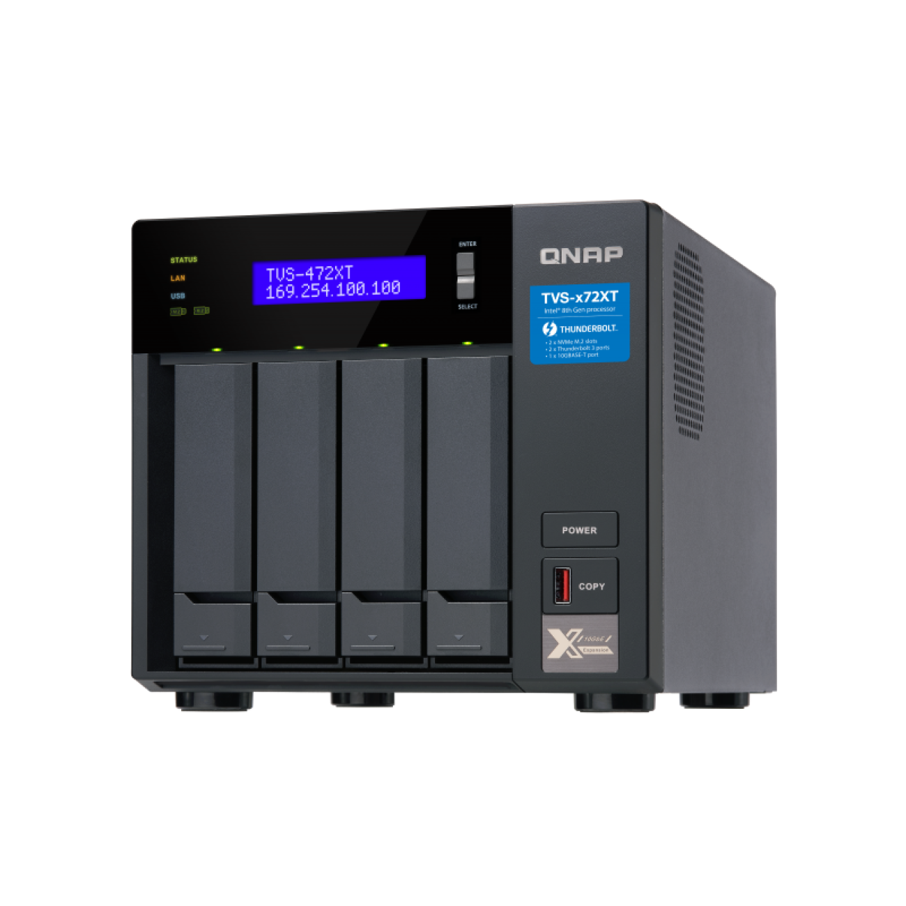 Сетевой RAID-накопитель TVS-472XT-PT-4G